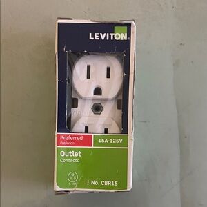 Leviton White Electrical Outlet
